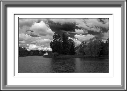 landscape, church, Russia, lake
