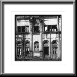 colonial architecture , building, black and white, Burma, Myanmar