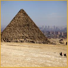 Giza, Egypt, Cairo, Great Pyramid, City Skyline
